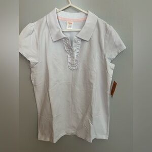 Gymboree White Ruffle Polo NWT Size 12‎